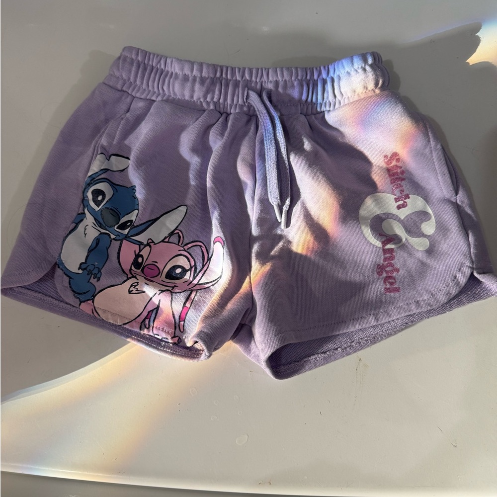 Young girl Stitch & Angel lounge shorts